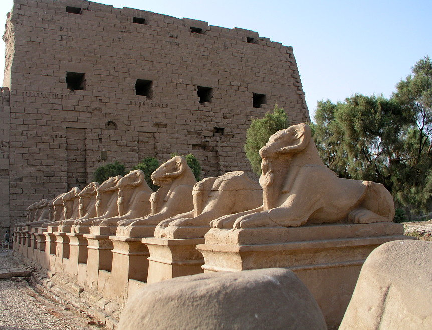 Sphingengallerie, Widderfiguren Karnak
