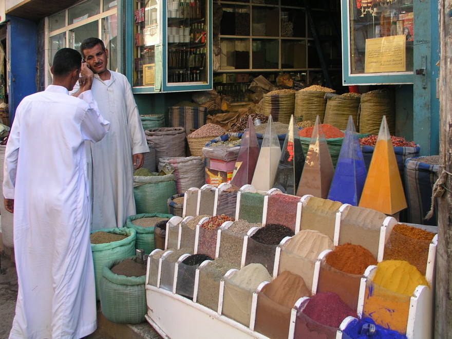 Gewürzhändler in Aswan
