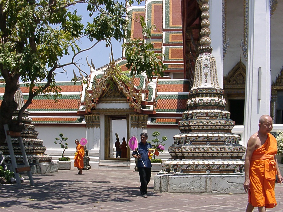 Buddhistische Mönche im Wat Pho, Bangkok
