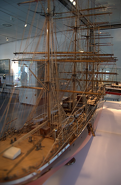 Schiffsmodell im Museum von Bremerhaven