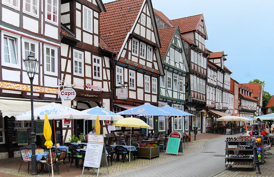 Mauernstraße in Celle mit Fachwerkhäusern