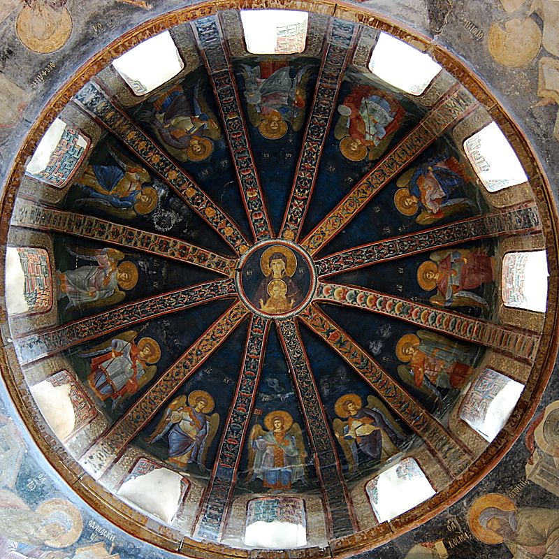 Bemalte Kuppel der Chora-Kirche