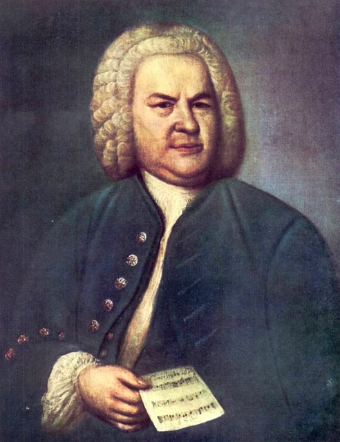 Johann Sebastian Bach auf einem Gemälde