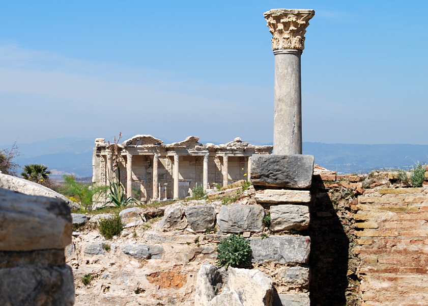 Die obere Etage der Celsus-Bibliothek