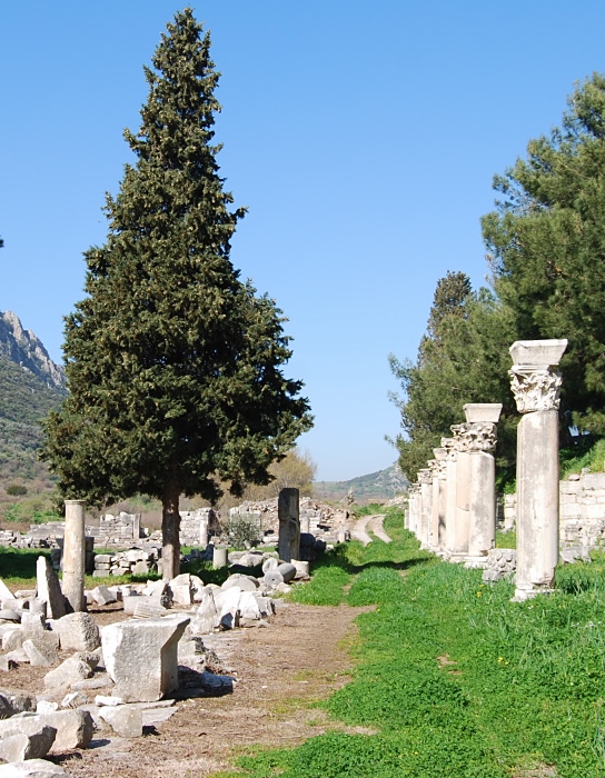 Kollonaden an der Tetragonos-Agora von Ephesos