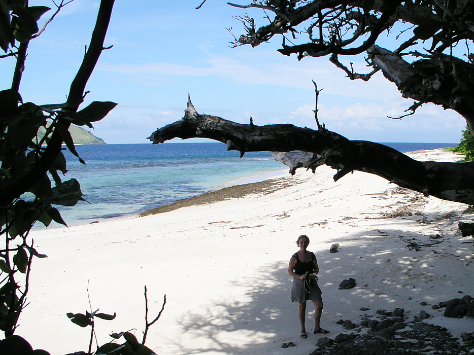 Fidschi: Matamanoa, weißer Sand, einsamer Strand