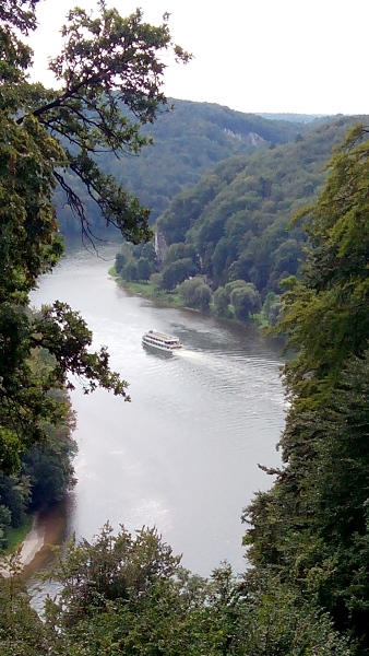Die von Wäldern umgebene Donau bei Kelheim