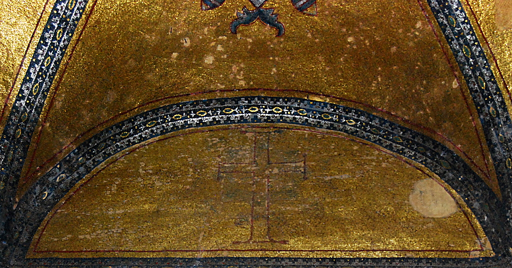 Ein Kreuz in der Hagia Sophia