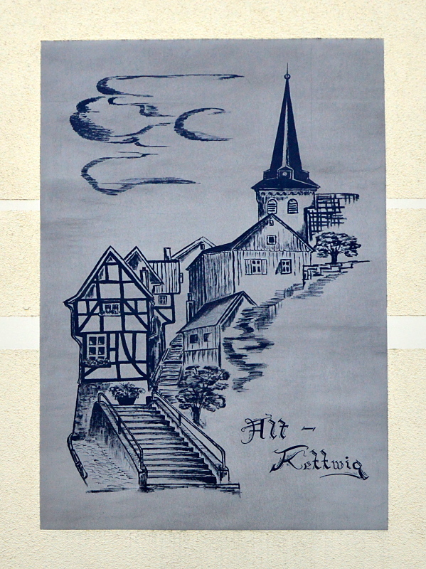 Fassadenmalerei an der Werdener Str. 12 in Kettwig