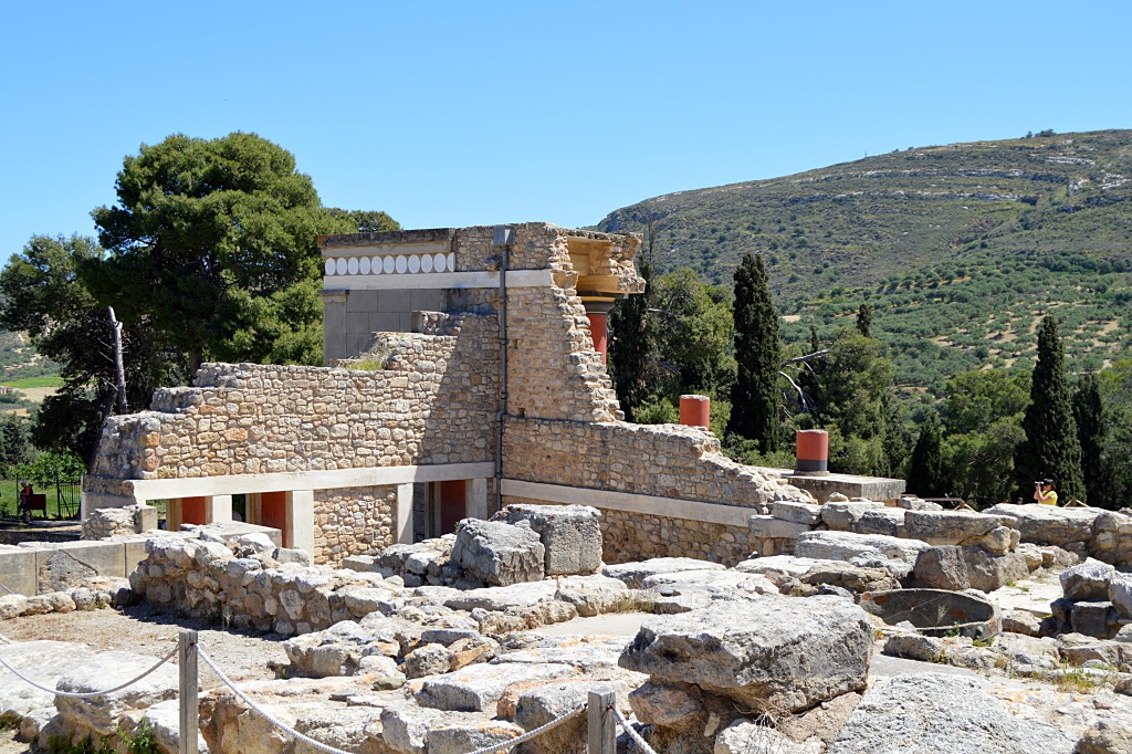 Rückseite des Nordeingangs von Knossos