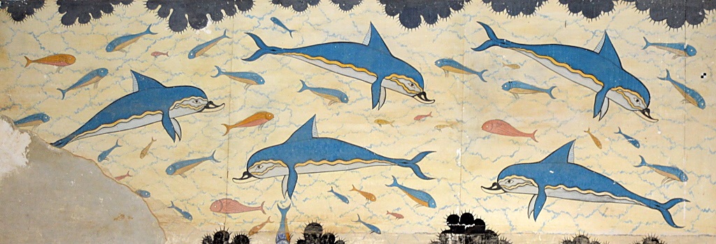 Fische und Delfine in Knossos