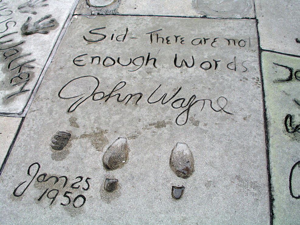 Hollywood, John Waynes Footprints