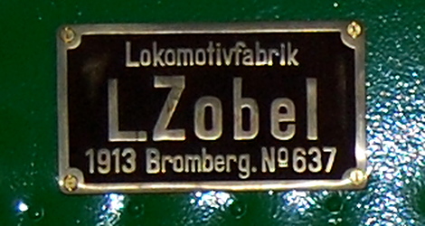Fabrikationsschild Leopold Zobel von 1913, Bromberg, Bydgoszcz