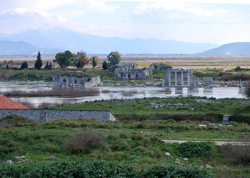 Milet: nördliche Agora im Grundwasser des Mäander