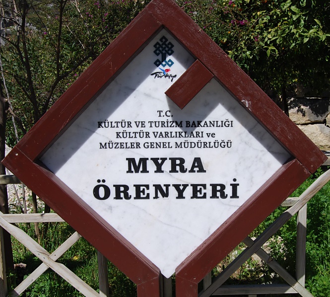 Hinweisschild Myra Örenyeri