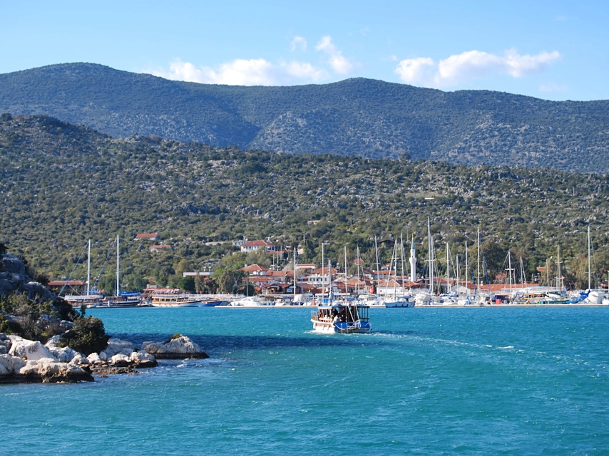 Ücagiz, kleiner türkischer Hafen an der Mittelmeerküste