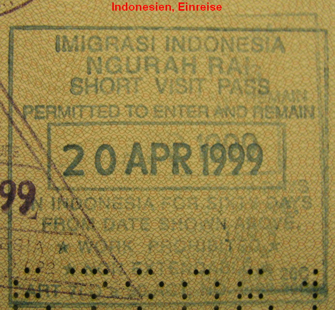 Passport - Visum für Indonesien