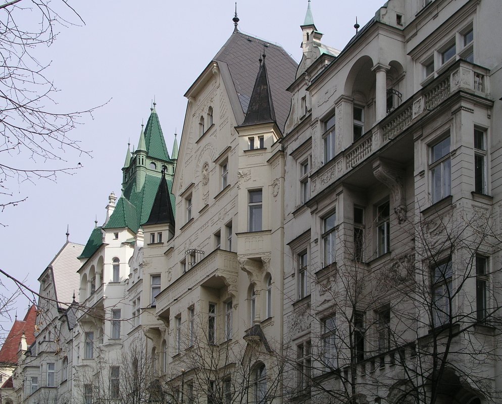 Schöne Fassaden in Prag