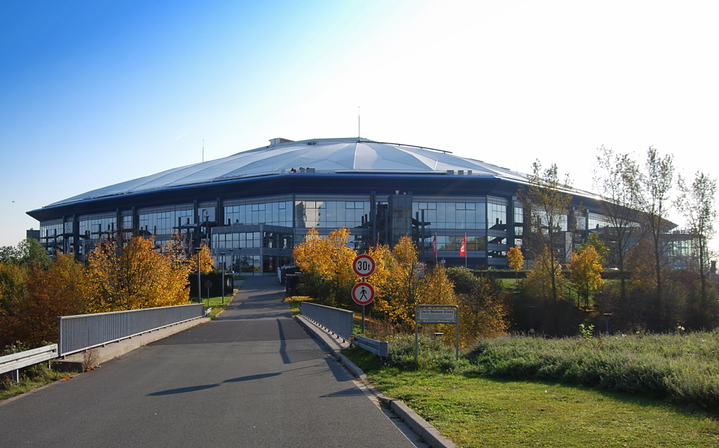 Schalke Arena und Charly-Neumann Brücke, Foto: Heinz Albers