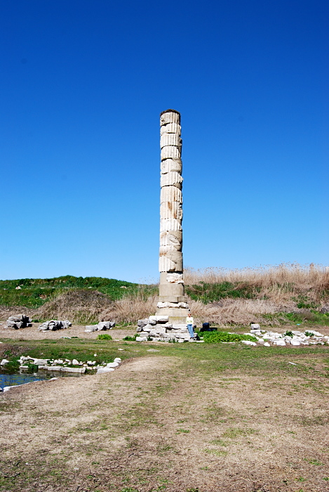 Die einzig gebliebene Säule: Artemis-Tempel