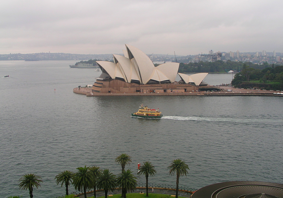 Sydney Palmen und Opernhaus