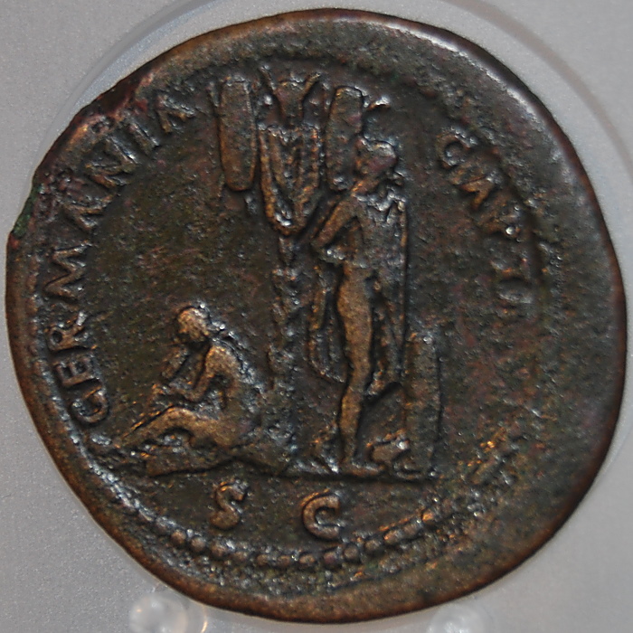 Münze aus Bronze in Xanten