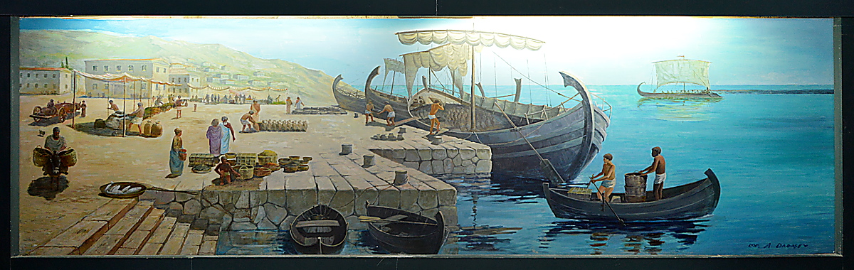 Bild mit Schiffen im Museum von Girne