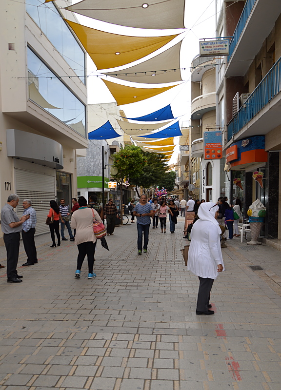 Die Geschäftsstraße Ledras in Nikosia