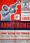 Plakat vom Louis Armstrong-Konzert in Dortmund am 8. April 1962