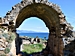 Blick auf die Basilika und das Mittelmeer