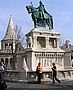 Budapest, König Stephan I. vor der Fischerbastei auf dem Burgberg
