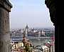 Budapest - Parlament, Donau vom Burgberg betrachtet