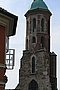 Budapest, Maria-Magdalenen-Kirche. Ruine des Turms nach starken Beschädigungen aus dem 2. Weltkrieg