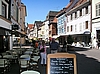 Straßenrestaurant in Colmar, Frankreich