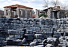 Didim, Türkei. Verlassene Wohnhäuser am Apollon-Tempel. Moderne Ruinen
