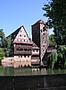 Nürnberg: Wachtturm an der Pegnitz