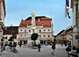 Baden bei Wien, Hauptplatz mit Pestsäule und Café Ceentral