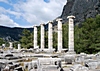 Priene: Athena-Heiligtum. Alexander der Große fand den Bau unvollendet vor. Er veranlasste im Jahre 334 v. Chr. die Fertigstellung.