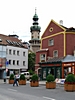 Feuerturm von Sopron. Der Turm wird 1409 erstmals schriftlich erwähnt. Offiziell heißt er Stadtturm