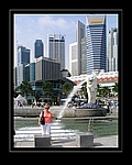 Singapur, Skyline und das Wahrzeichen Merlion