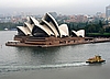 Sydney Opera House von der Harbour-Bridge gesehen