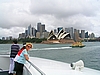 Schöne Aussicht auf Sydney während einer Hafenrundfahrt