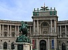Prinz Eugen als Reiterstandbild auf dem Heldenplatz vor der Neuen Burg in Wien