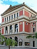 Musikvereinsgebäude, Sitz der Gesellschaft der Musikfreunde in Wien. Hier und in der Staatsoper ist die Heimat der Wiener Philharmoniker